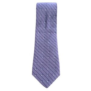 Italo Ferretti Silk Tie Vintage Made in Italy Purple Geometric Diagonal Stripe